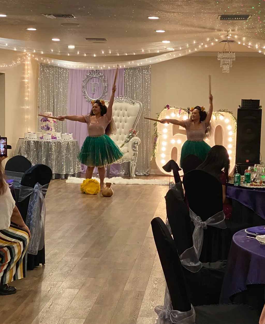 Live entertainment performance during private celebration at Orangecrest Club