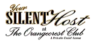 Orangecrest Club Silent Host The Unexpected Night logo in gold typography